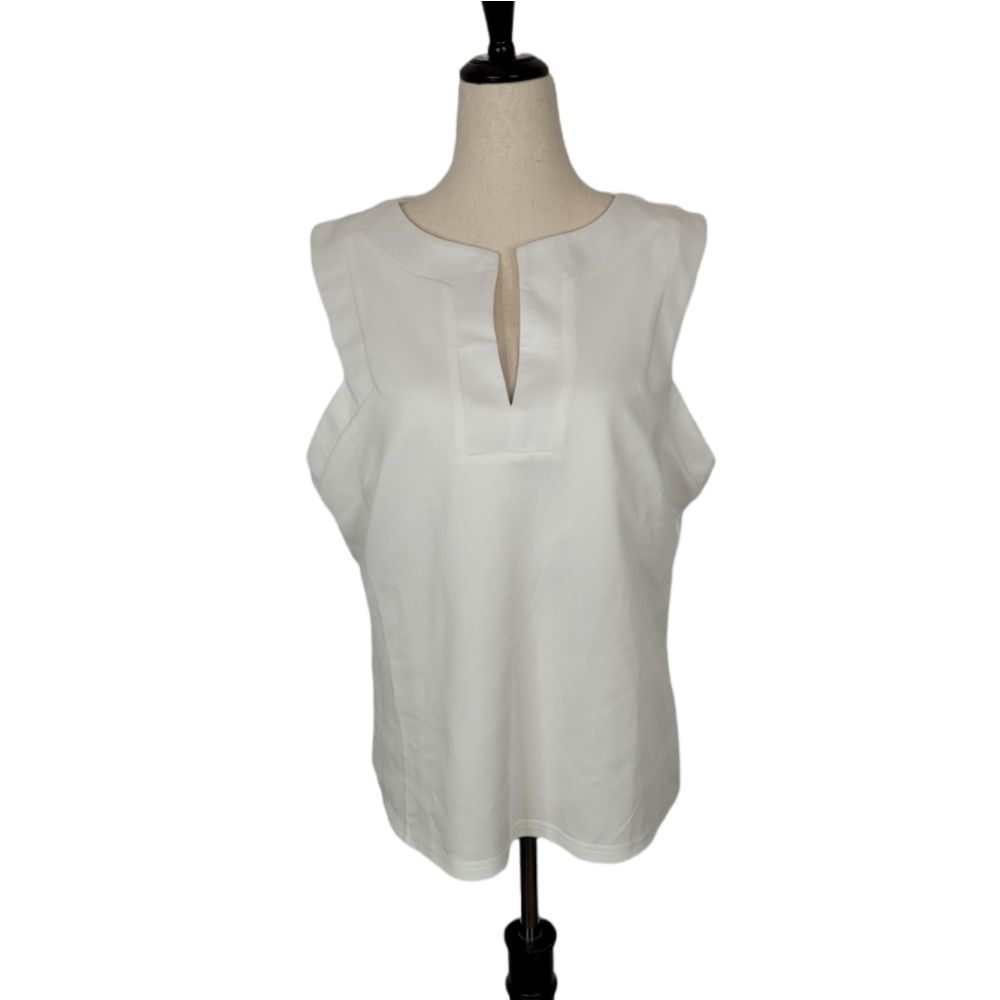 Gretchen Scott White Sleeveless Top